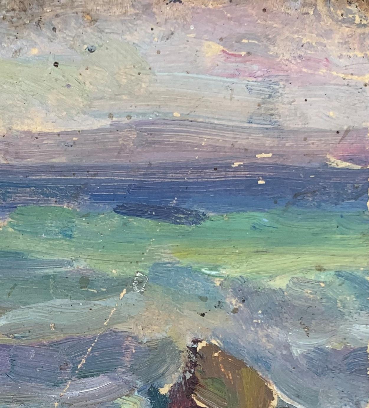 海景 水景 風景画 アンティーク油絵 オリジナル ソビエト美術 