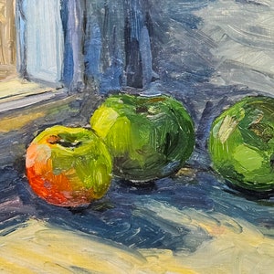 Natureza morta com comida Pintura a óleo antiga arte soviética original Artis ucraniano Gorbenko A.A. 22-30 1980