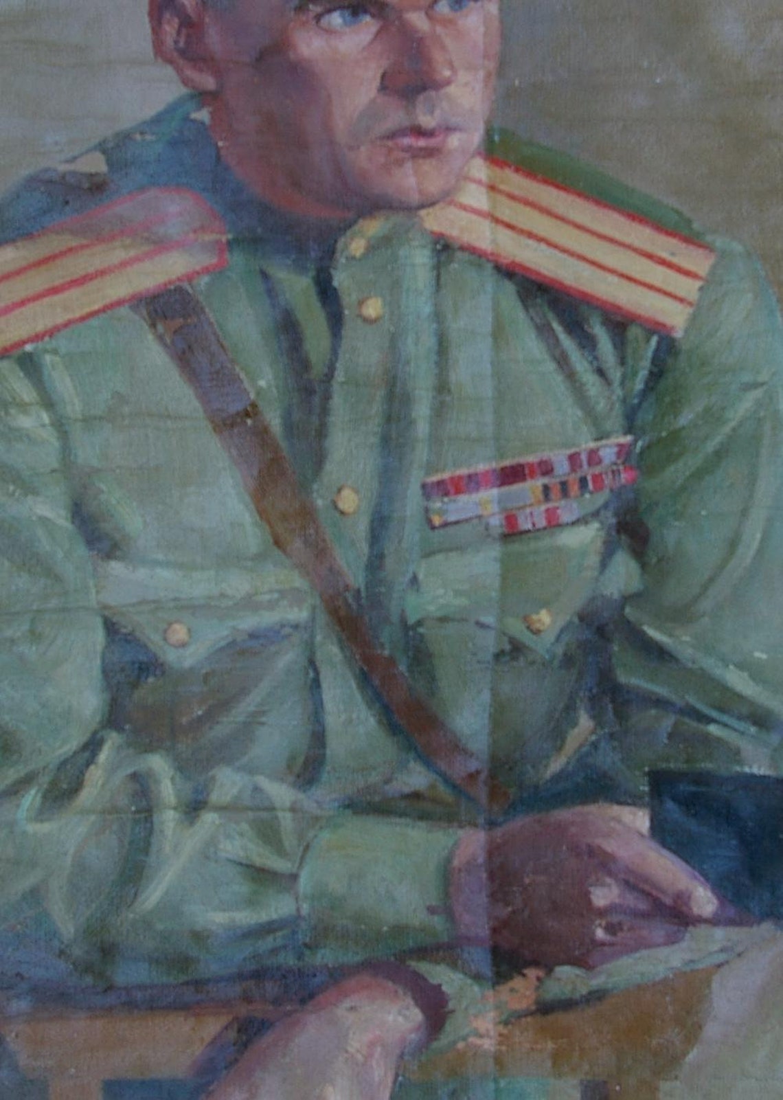 Battle Painting Portrait Soldier Armed Forces Antique Oil Etsy