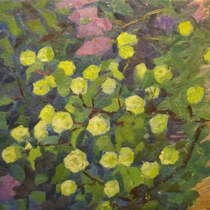 Ainda-vida com flores de Antiguidades, pintura a óleo originais de arte Soviética ucraniana artista Scriabin P. D. 35-50 1970e