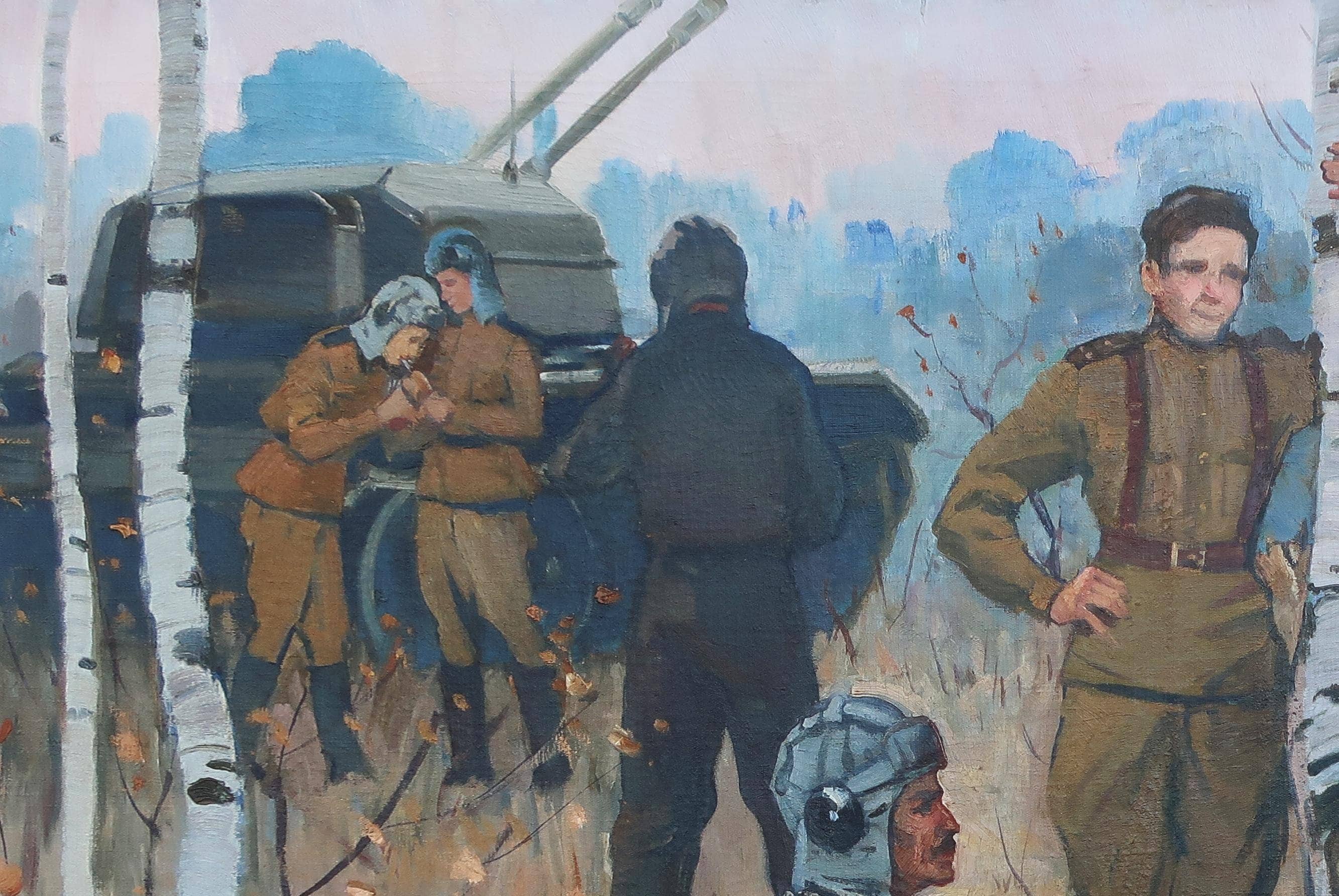 Portrait Soldier Armed Forces Antique Oil Painting Original Etsy