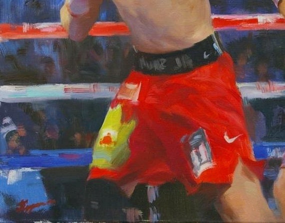 Soviet Sports Oil Painting Original Ukrainian Artist Polyakov S