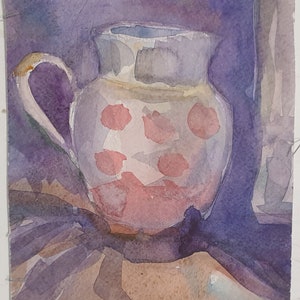 Natura morta con cibo Pittura a olio antica originale Arte sovietica Artista ucraino 18-16 (Igor)