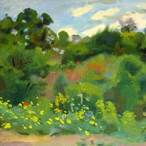 El impresionismo del paisaje Forestal de los bosques Antiguos de pintura al óleo original de arte Soviética de ucrania artista Moskvitin M.