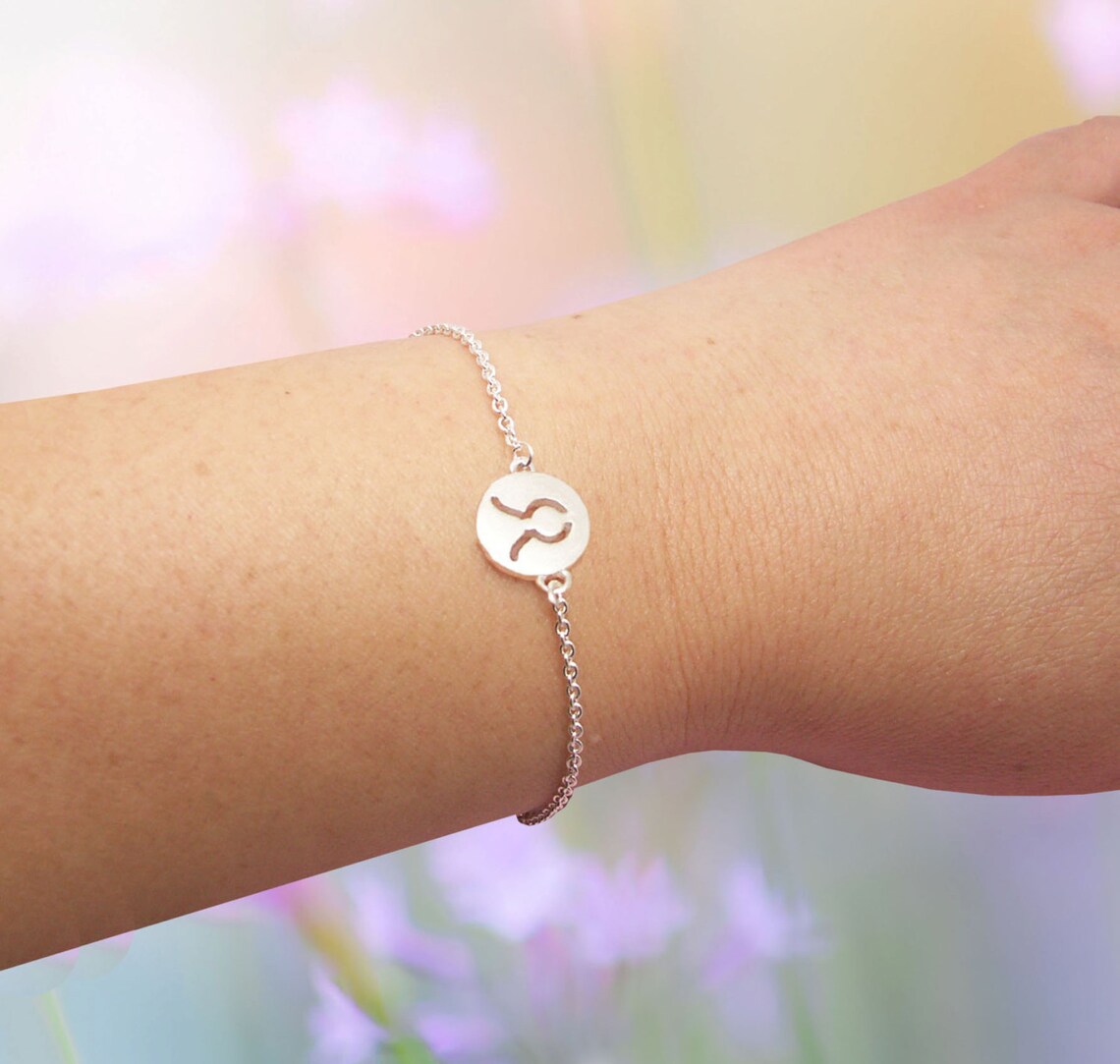 Silver Taurus Bracelet Zodiac Sign Bracelet Personalized Etsy