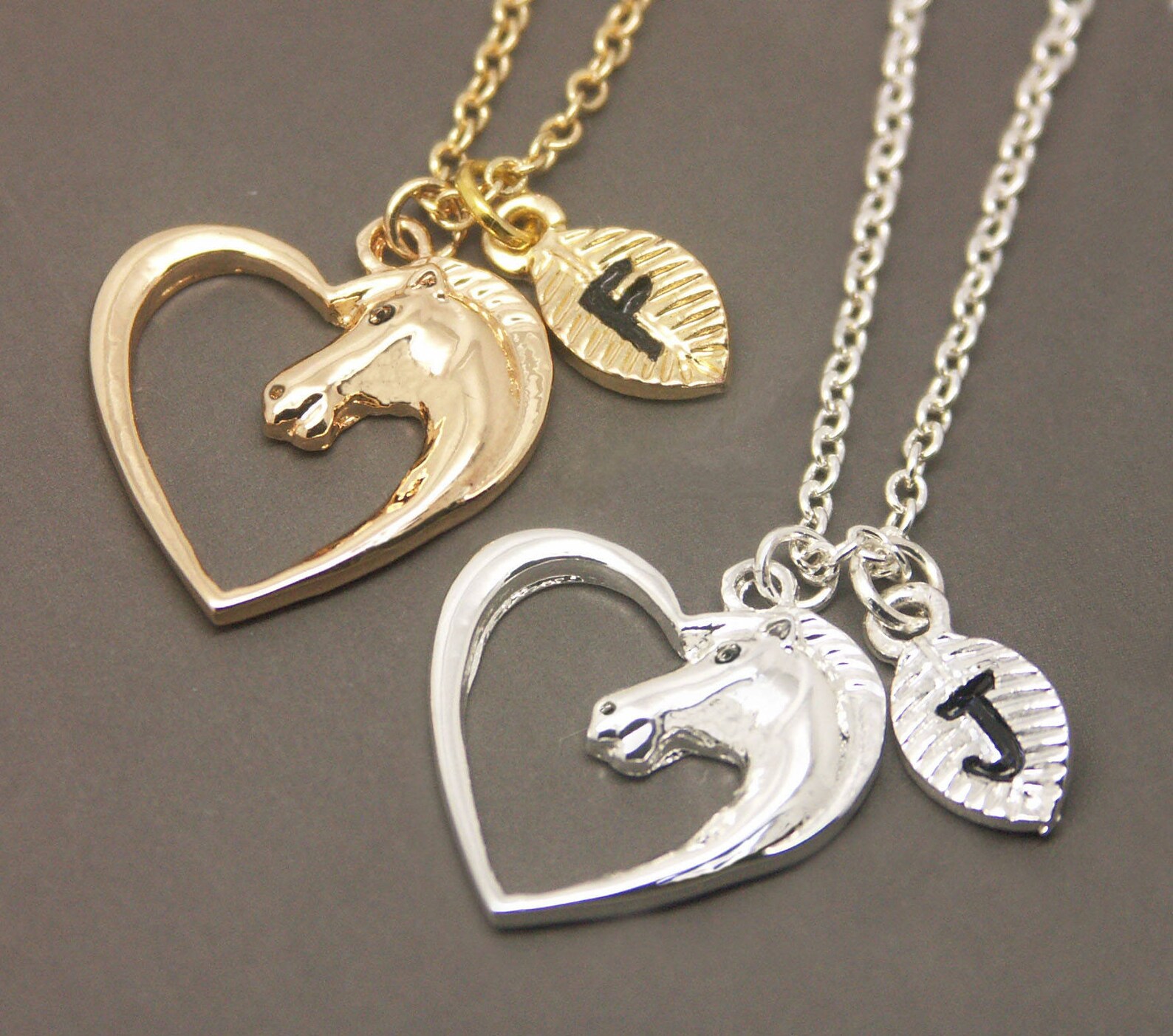 Horse in Heart Necklace Horse Necklace Pony Necklace Heart Etsy