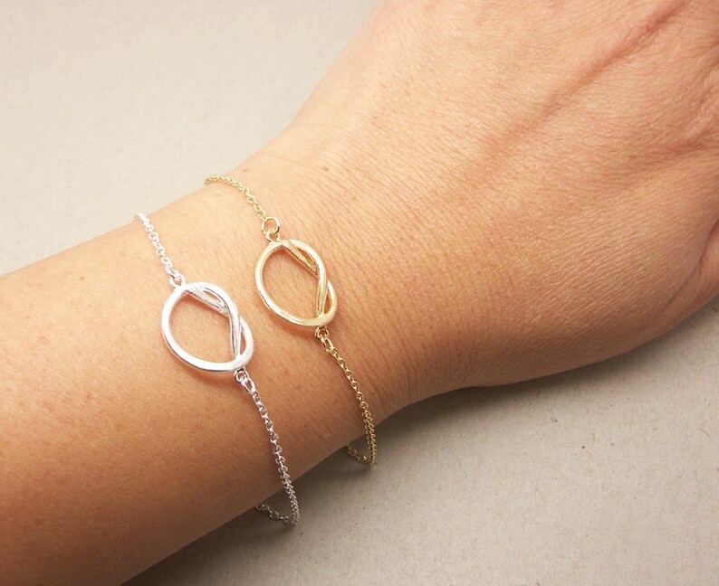 Knot Heart Bracelet Knot Bracelet Love Bracelet Etsy