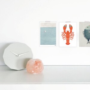 banum carte postale homard cartes postales rigolotes homard, cartes de voeux mer mer, cartes postales maritimes, cartes postales gourmandes homard rouge, carte animaux mer image 6