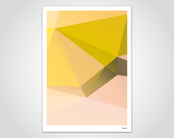 banum Bauklotz N1 — Poster Low Poly, Art Printing Geometry, Poster Polygram, Abstract Art Prints, Poster Pastel Set, Poster Scandinavia
