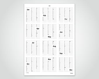 Kalender 2026 — banum Pure Kalenderplanner 2026, Posterkalender, Kalenderposter, Wandkalender 2027, Jaarkalender, Maankalender Woonkamer