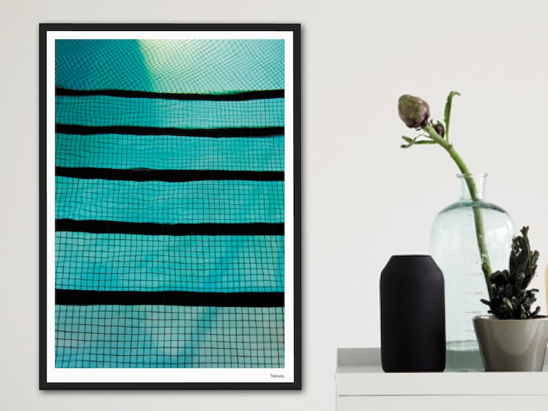 banum Fresh Poster swimming pool, photography pool, picture beach summer, art print holiday, decoration living room, picture Scandinavian, poster sea image 5