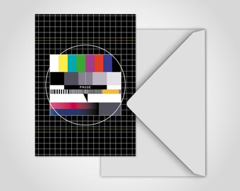 banum postcard break N1 — postcard TV radio signal, postcard rainbow, greeting card birthday, postcard broadcast break TV, postcard envelope