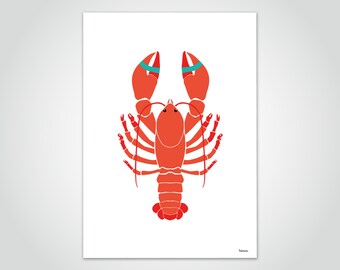 banum Lobster — Poster Lobster, Art Print Kitchen, Picture Lobster Lobster, Poster Gourmet, Poster Crabs Seafood, Poster Mediterranean Cuisine,