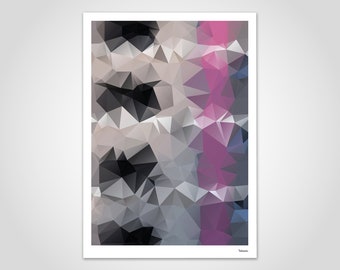 Kim — modern posters, abstract art prints, contemporary wall art prints, low poly posters, minimalist art, geometric images, graphics