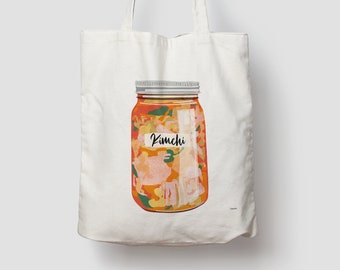 banum cotton bag Kimchi - jute bag Food Asia, shopping bag market, jute bag, tote bag, fabric bag, bag, shoulder bag