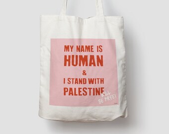 bolsa de algodón banum Palestina Libre N6 - Bolsa de yute Palestina Humanidad, bolsa de compras, bolso de mano, bolsa de tela, bolso de hombro humanidad
