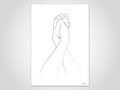 Banum Hand N1 — Poster Hands Drawing, Fine Line Art Hands, Poster Praying Hands, Poster Prayer Hands, Poster Wedding, Poster Gratitude