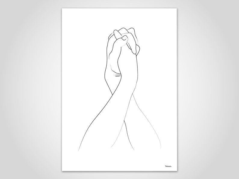 Banum Hand N1 Poster Hands Drawing, Fine Line Art Hands, Poster Praying Hands, Poster Prayer Hands, Poster Wedding, Poster Gratitude image 1