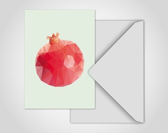 banum Postkarte Granatapfel — Postkarte Obst, Grußkarte Nar, Postkarte Islam Nar, Postkarte Kinderzimmer, Karte Geschenk Orient, Umzugskarte