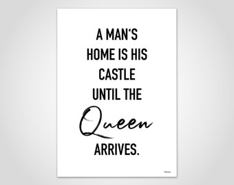 Queen — Poster, Art Print, Scandinavian Pictures, Decorative Living Room, Wedding Gift, Motivation Saying, Funny Poster, Literature Women