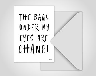 banum Postcard Chanel — funny greeting card, greeting card sayings, greeting card motivation, postcard birthday, postcard friendship dear woman