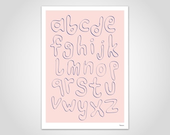 Alphabet 2 — Scandinavian Poster, Art Prints, Poster Nursery, Poster Typography, Poster ABC, Poster Alphabet, Christmas Gifts