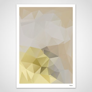 Yellowista Poster, Scandinavian Art, Pastel Pictures, Summer Art Print, Scandinavian Poster, Geometric Pictures, Sun Poster, Sun image 1