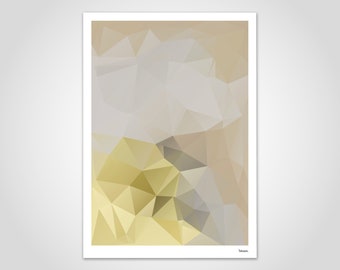 Yellowista - Poster, Arte Scandinava, Immagini pastello, Stampa d'arte estiva, Poster scandinavo, Immagini geometriche, Poster del sole, Sole