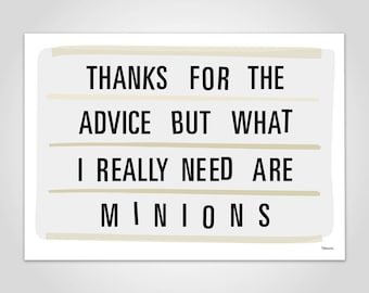 Lightbox 3 — Poster, Art Print, Minions, Art Print, Funny, Gift, Christmas, Typography, Quote, Saying, Work, Office, Humor, Letter
