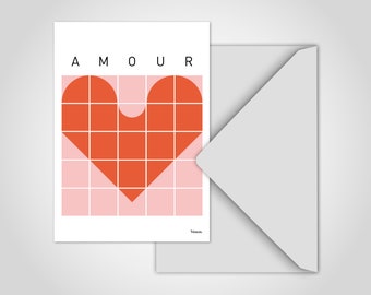 banum Postcard Amour — funny saying card, greeting card Amore, postcard love, postcard Valentine's Day, postcard mother, postcard wedding