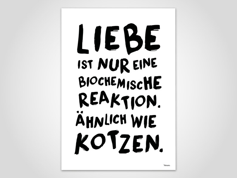 Picture Saying Friendship Family Kotzen \u2014 Poster Print Comic Gift Art Print Typography Love Scandinavian Minimalist