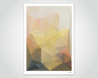 banum Farya N2 — Poster Low Poly, Art Print Polygon, Picture Geometry, Art Prints Poster Set, Picture Living Room, Poster Christmas Pastel