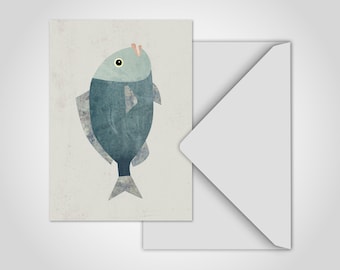 banum postcard fish — funny postcards fish, greeting cards fish lake, postcards maritime, postcards sea lake, postcard fishing Father's Day