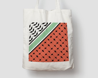 banum cotton bag Free Palestine N7 — jute bag Palestine heart, shopping bag, watermelon, tote bag, fabric bag, shoulder bag