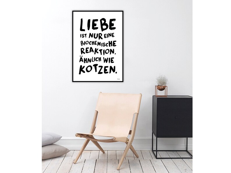 Picture Saying Friendship Family Kotzen \u2014 Poster Print Comic Gift Art Print Typography Love Scandinavian Minimalist