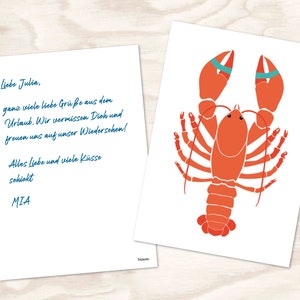 banum postcard lobster funny postcards lobster, greeting cards sea sea, postcards maritime, postcards gourmet lobster red, card animals sea image 7