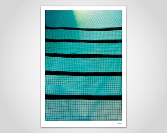 banum Fresh — Poster swimming pool, photography pool, picture beach summer, art print holiday, decoration living room, picture Scandinavian, poster sea