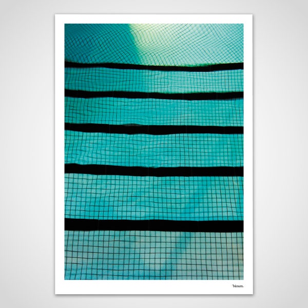 banum Fresh — Poster swimming pool, photography pool, picture beach summer, art print holiday, decoration living room, picture Scandinavian, poster sea