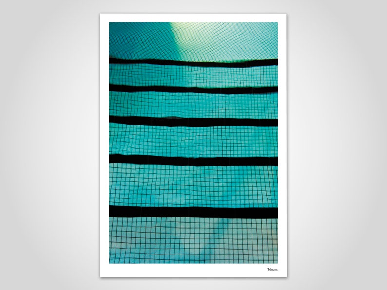 banum Fresh Poster swimming pool, photography pool, picture beach summer, art print holiday, decoration living room, picture Scandinavian, poster sea image 1