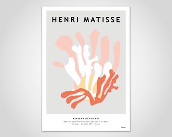 banum Matisse N2 — Poster, Art Print, Picture Art Deco Vintage, Matisse Paper Cut Collage, Henri Matisse Hommage, Cut-Out Henri Matisse