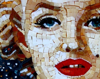 Marilyn Monroe / Norma Jeane / Artistic mosaic / handmade / Made in Italy