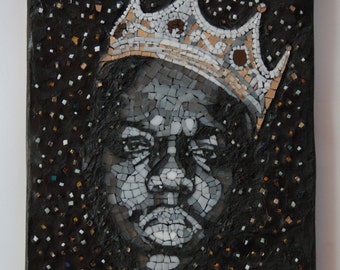 Le B.I.G Notorious / the sky is the limit / mosaïque artistique / main / Made in Italy