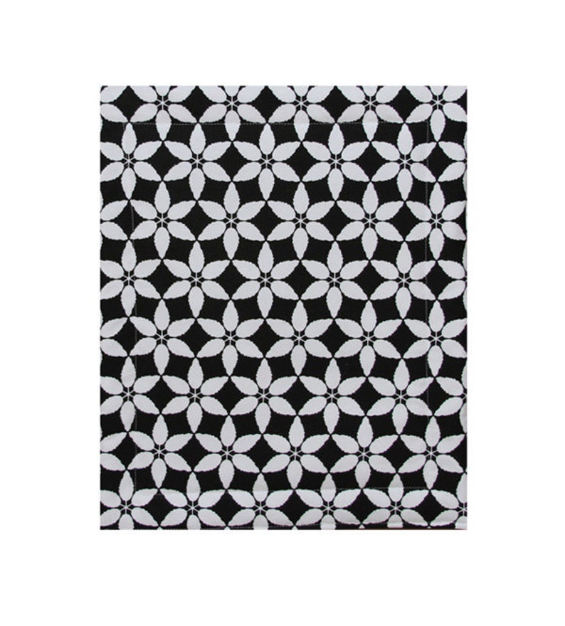 Organic Cotton Dog Crate Mat, Dog Crate Pad, Black and White Dog Mat Etsy