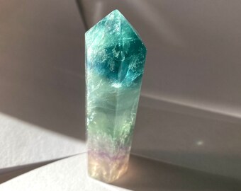 Aqua Blue and Green Fluorite Crystal Cluster BF1
