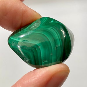 Qty=3, 89g, See Exact Crystals To Be Purchased, Natural Polished Tumbled Green Malachite Crystals, Ethically Sourced Crystals, 1” to 1.5”