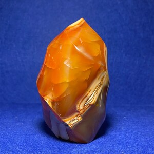 438.2g, 3.83”, Beautiful Red Carnelian Flame, Polished Carnelian Flame, Natural Carnelian Stone, Carnelian Crystal Flame, Carnelian Stone