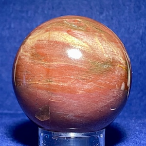 2.24”, 9.1oz, Petrified Wood Sphere, Polished Petrified Wood Sphere, Natural Petrified Wood, Petrified Wood, Prehistoric Wood, High Gloss,S9