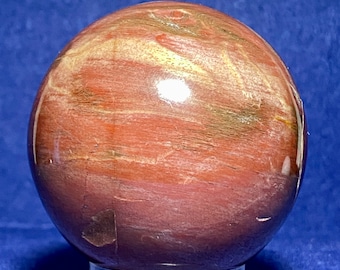 2.24”, 9.1oz, Petrified Wood Sphere, Polished Petrified Wood Sphere, Natural Petrified Wood, Petrified Wood, Prehistoric Wood, High Gloss,S9