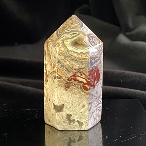 2.4”, 89.9g, Crazy Lace Agate Polished Tower, Banded Lace Agate, High Quality Healing Crystal, Mexican Crazy Lace Agate