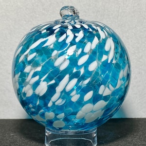 Hand Blown Glass Friendship Ball, Suncatcher, Glass Window Ornament, Gift for Home, Stain Glass-Like Glass Ball, 3.93, 9.4 oz,  S1-46Y